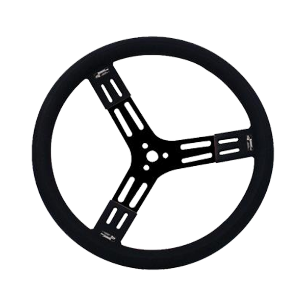 Longacre 15' Black Alum Fat Grip Steering Wheel
