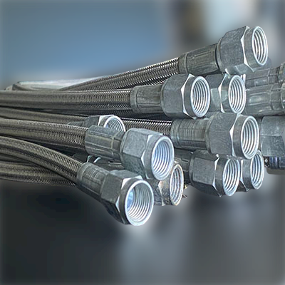 -4 Pre-Crimped SS Lines — Teo Pro Car