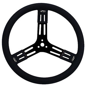 Longacre 56841 15" Steel Steering Wheel, Black With smooth grip