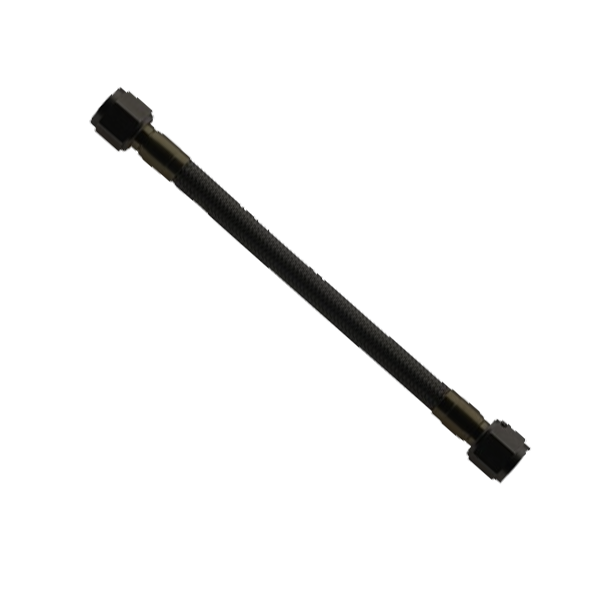 '-3 AN Hose Assembly Black Coated Straight X Straight - 22"